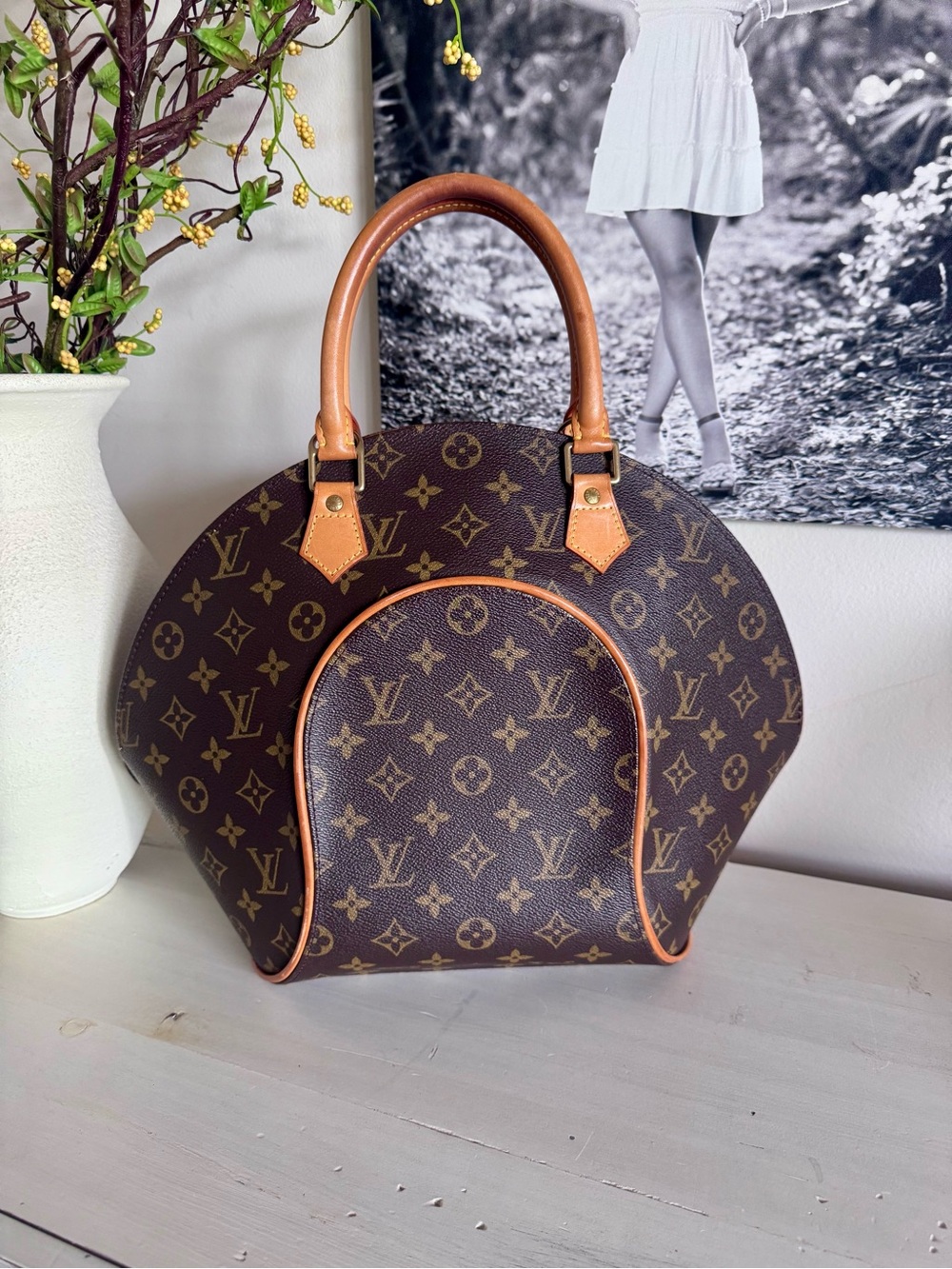 Louis Vuitton Monogram Handbag Vintage Ellipse